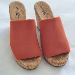 Lucky Brand Burnt Orange Cork Wedges